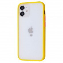 TPU+PC чехол Color Buttons для Apple iPhone 12 mini Желтый - купить на Floy.com.ua