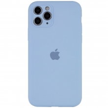 Чехол Silicone Case Full Camera Protective (AA) для Apple iPhone 12 Pro Max (6.7") Голубой - купить на Floy.com.ua