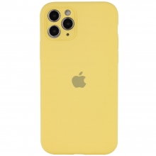 Чехол Silicone Case Full Camera Protective (AA) для Apple iPhone 12 Pro Max (6.7") Желтый - купить на Floy.com.ua