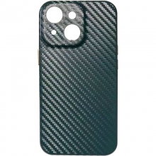 Кожаный чехол Leather Case Carbon series для Apple iPhone 13 mini (5.4") Зеленый - купить на Floy.com.ua