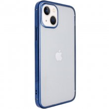 Прозрачный силиконовый чехол глянцевая окантовка Full Camera для Apple iPhone 13 mini (5.4") Синий - купить на Floy.com.ua