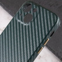 Уценка Кожаный чехол Leather Case Carbon series для Apple iPhone 13 mini (5.4")
