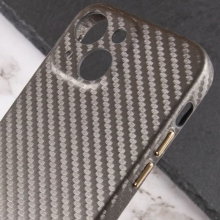 Уценка Кожаный чехол Leather Case Carbon series для Apple iPhone 13 mini (5.4")