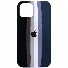 Чехол Silicone case Full Rainbow для Apple iPhone 13 Pro Max (6.7") Черный - купить на Floy.com.ua