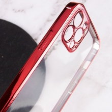 Прозрачный силиконовый чехол глянцевая окантовка Full Camera для Apple iPhone 13 Pro Max (6.7")