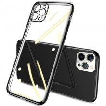 Прозрачный силиконовый чехол глянцевая окантовка Full Camera для Apple iPhone 13 Pro Max (6.7")