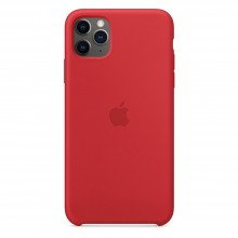 Чехол Silicone Case для iPhone 11 Pro Max, бампер с микрофиброй Красный - купить на Floy.com.ua