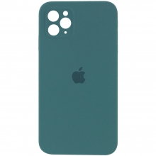 Чехол Silicone Case Square Full Camera Protective (AA) для Apple iPhone 11 Pro Max (6.5") Зеленый - купить на Floy.com.ua