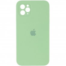 Чехол Silicone Case Square Full Camera Protective (AA) для Apple iPhone 11 Pro Max (6.5") Мятный - купить на Floy.com.ua