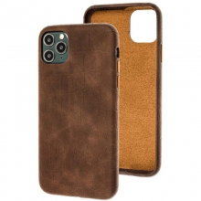 Кожаный чехол Croco Leather для Apple iPhone 11 Pro Max (6.5") Brown - купить на Floy.com.ua
