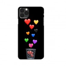 Печать на чехлах AlphaPrint для iPhone 11 Pro (черный фон) Сердчеки - купить на Floy.com.ua