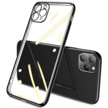 Прозрачный силиконовый чехол глянцевая окантовка Full Camera для Apple iPhone 11 Pro (5.8")