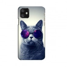 Чехол с принтом «Животные» AlphaPrint для iPhone 11 Кот в очках - купить на Floy.com.ua