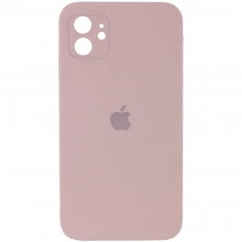 Чехол Silicone Case Square Full Camera Protective (AA) для Apple iPhone 11 (6.1") Розовый - купить на Floy.com.ua