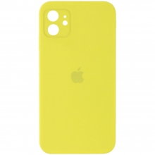 Чехол Silicone Case Square Full Camera Protective (AA) для Apple iPhone 11 (6.1") Желтый - купить на Floy.com.ua