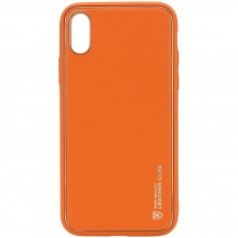 Кожаный чехол Xshield для Apple iPhone XR (6.1") Оранжевый - купить на Floy.com.ua