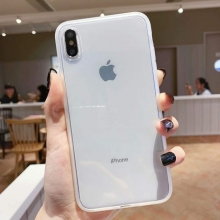 Прозрачный силиконовый чехол с матовой окантовкой для Apple iPhone XS Max (6.5") - купить на Floy.com.ua