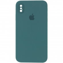Чехол Silicone Case Square Full Camera Protective (AA) для Apple iPhone XS Max (6.5")