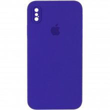 Чехол Silicone Case Square Full Camera Protective (AA) для Apple iPhone XS Max (6.5") Фиолетовый - купить на Floy.com.ua