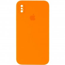 Чехол Silicone Case Square Full Camera Protective (AA) для Apple iPhone XS Max (6.5") Оранжевый - купить на Floy.com.ua