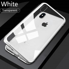 Чехол Magnetic Frame для iPhone Xs Max (магнитная накладка) Серебристый - купить на Floy.com.ua
