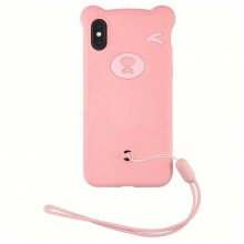 3D чехол Fashion Case Bear для iPhone Xs Max Розовый - купить на Floy.com.ua