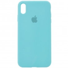 Чехол Silicone Case Full Protective (AA) для Apple iPhone X (5.8") / XS (5.8") Бирюзовый - купить на Floy.com.ua