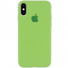 Чехол Silicone Case Full Protective (AA) для Apple iPhone X (5.8") / XS (5.8") Мятный - купить на Floy.com.ua