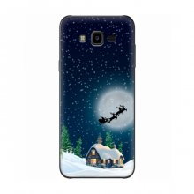 Рождественские Чехлы для Samsung J7 Neo, J701 (VPrint) Санта на фоне луны - купить на Floy.com.ua