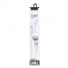 Дата кабель Usams US-SJ077 2in1 U-Gee USB to Micro USB + Lightning (1m) - купить на Floy.com.ua