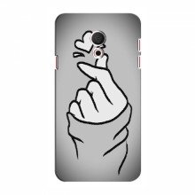 Чехол с принтом для Meizu C9 Pro (AlphaPrint - Знак сердечка) Серый фон - купить на Floy.com.ua