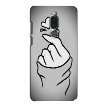 Чехол с принтом для Meizu Note 8 (AlphaPrint - Знак сердечка) Серый фон - купить на Floy.com.ua