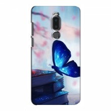 Чехол с печатью (Подарочные) для Meizu Note 8 (AlphaPrint) Бабочка синяя - купить на Floy.com.ua