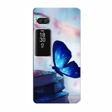 Чехол с печатью (Подарочные) для Meizu Pro 7 (AlphaPrint) Бабочка синяя - купить на Floy.com.ua