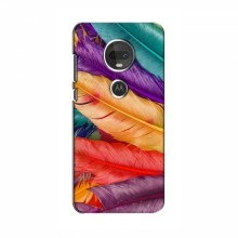 Чехлы с картинкой (Под настроение) для Motorola G7 (AlphaPrint) Цветные перья - купить на Floy.com.ua