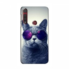 Чехол с принтом (на черном) для Motorola G8 Play (AlphaPrint) Кот в очках - купить на Floy.com.ua