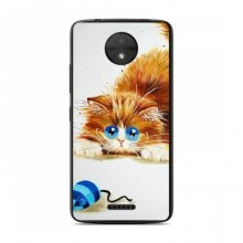 Чехлы с Котиками для Motorola Moto C XT1750 (VPrint) Котик и мишка - купить на Floy.com.ua