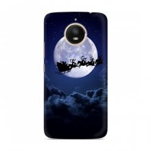 Новогодние Чехлы для Motorola Moto E Plus XT1771 (VPrint) Санта - луна - купить на Floy.com.ua