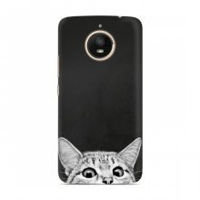 Чехол на Motorola Moto E Plus XT1771 с Котами (VPrint) Выглядывает кот снизу - купить на Floy.com.ua
