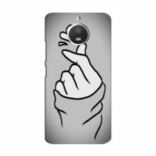 Чехол с принтом для Motorola Moto E4 (AlphaPrint - Знак сердечка) Серый фон - купить на Floy.com.ua