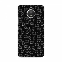 Чехол под заказ для Motorola Moto E4 (AlphaPrint - Уникальный дизайн) Котики на черном - купить на Floy.com.ua