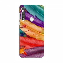 Чехлы с картинкой (Под настроение) для Motorola Moto G Fast (AlphaPrint) Цветные перья - купить на Floy.com.ua