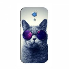 Чехол с принтом (на черном) для Motorola Moto G2 (AlphaPrint) Кот в очках - купить на Floy.com.ua