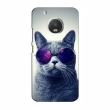Чехол с принтом (на черном) для Motorola Moto G5 (AlphaPrint) Кот в очках - купить на Floy.com.ua