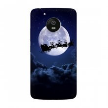 Новогодние Чехлы для Motorola Moto G5 (VPrint) Санта - луна - купить на Floy.com.ua