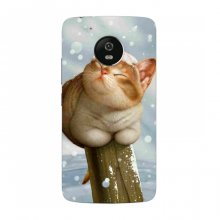 Чехлы с Котиками для Motorola Moto G5 (VPrint) Кот в снегу - купить на Floy.com.ua