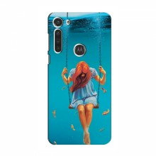 Чехлы с картинкой (Модные) для Motorola Moto G8 (AlphaPrint) Девушка на качели - купить на Floy.com.ua