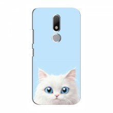 Чехол с принтом (Прикольные) для Motorola Moto M (AlphaPrint) Белый кот - купить на Floy.com.ua