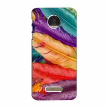 Чехлы с картинкой (Под настроение) для Motorola Moto Z (AlphaPrint) Цветные перья - купить на Floy.com.ua