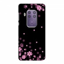 Чехол с принтом (Дизайнерские) для Motorola One Macro (AlphaPrint) Розовое цветение - купить на Floy.com.ua